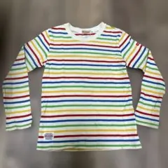 MIKI HOUSE マルチボーダー 長袖Tシャツ 110cm