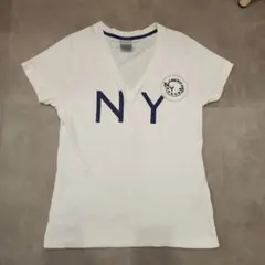 【VINTAGE】 NIKE VネックTシャツ　NYA's サッカークラブT