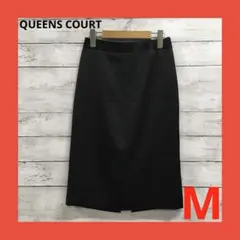 美品 クイーンズコート タイトスカート 艶感 レディース サイズ2 ブラック