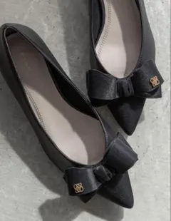 RANDAクラシカルリボンフラットパンプス22cm