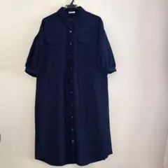 ハニーズ ネイビー シャツワンピース Mサイズ