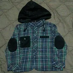 sale!!★コムサイズム 100㌢ 異素材フード付きシャツ★