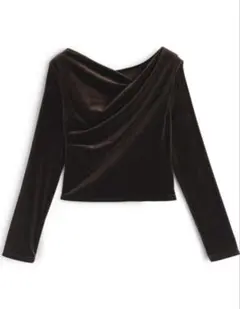 GRL ベロアドレープトップス[dk1551]