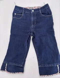 BURBERRY kids デニムパンツ 120A 7-8分丈 紺 - メルカリ