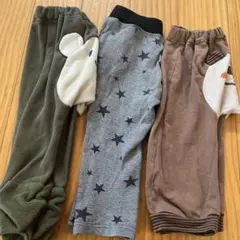 オリーブグリーン クマデザイン パンツ