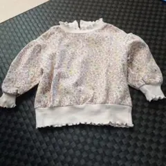 花柄バルーンスリーブトレーナー