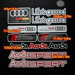 アウディSport／エンブレムスペシャル防水ステッカーセット
