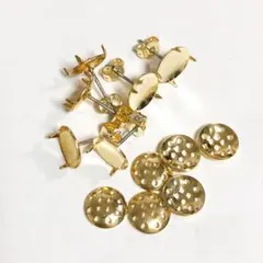 8mm シャワーピアス金具 シャワー台 6ケ(3ペア) ゴールド 新品
