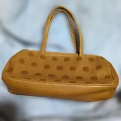 【Kanmi 】ブラウン ドット柄 手提げ　　　バック