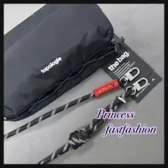新品❤️ྀིtopologie／ブラック／ボトルサコッシュ＆ストラップ付き／♡5