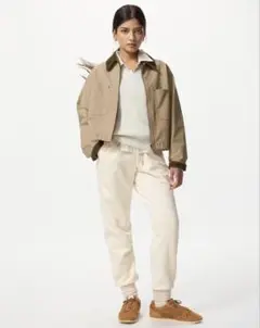 新品 ユニクロ XL ヒートテックボアスウェットパンツ オフホワイト 裏ボア