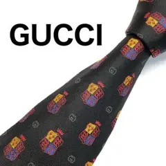【極美品✨】オールドグッチ ネクタイ ブラック GG ヴィンテージ 激レア