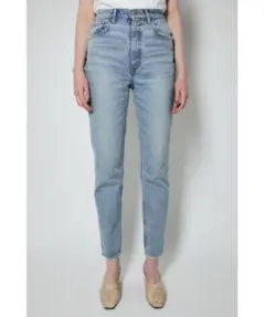 MOUSSY スキニーデニム ハイウエストライトブルー
