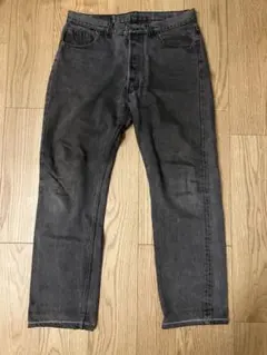 90s levi's 501 後染めブラックデニム サルファブラック　USA製