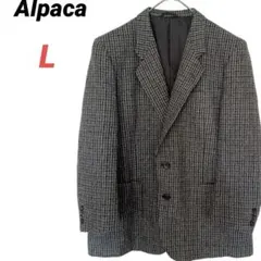 美品　Alpaca アルパカ　テーラードジャケット　ジャケット　羽織り　チェック