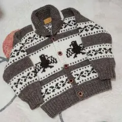 カウチンセーター ヴィンテージ　カナダ製 　サンダーバードリーフ✨新品未使用✨