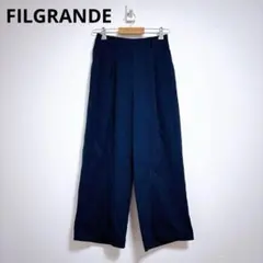 【菲爾格蘭德】寬管褲 女士褲 麂皮絨感 鬆緊腰帶 藏青色