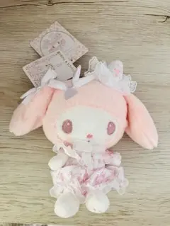 マイメロディ白いちごのティータイムシリーズぬいぐるみエコバッグ