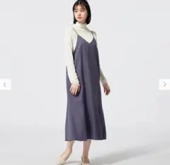GU　バックリボンキャミソールワンピース　キャミワンピ　Lサイズ