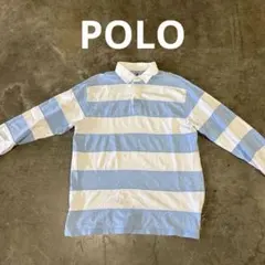 ポロクラブ ラガーシャツ Lサイズ 水色