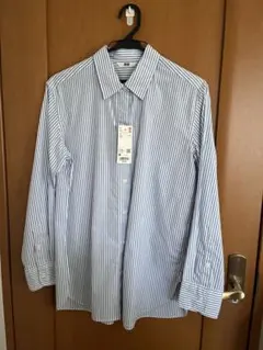 【新品・未使用】UNIQLO エクストラファイン　コットンストライプシャツ