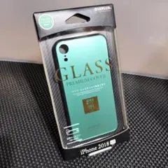 新品未使用 iPhoneXR対応 背面ガラスシェルケース グリーン