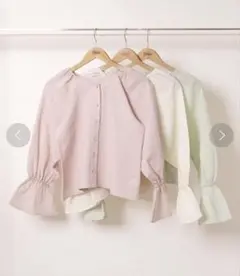 flower フラワー ジューシーパフブラウス F ピンク 可愛い オシャレ