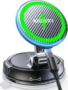 スマホホルダー 車 ワイヤレス充電 マグネット 15W急速充電+真空吸盤の最強