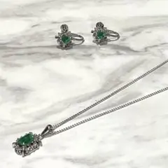 【おまとめ】合成石ネックレス イヤリングセット