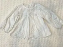 キッズ 長袖ブラウス ホワイト 100