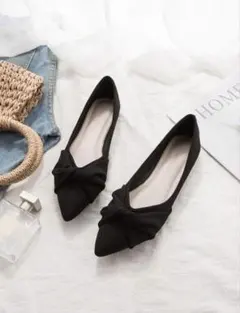 SHEIN　フラットシューズ　ブラック