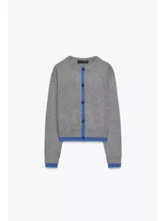 ZARA ザラ　コンビニットカーディガン　グレー　L