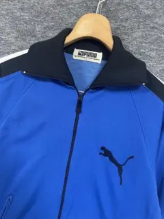 80’sビンテージ PUMA プーマ ロゴ刺繍 トラックジャージ 青 Lサイズのサムネイル