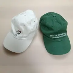 スヌーピー刺繍キャップ2点セット