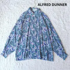 【アルフレッドダナー】総柄シャツ 長袖ブラウス ペイズリー柄 レトロ　テロテロ