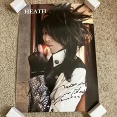 HEATH 直筆サイン入りポスター Amazon.co.jp: heath ！直筆サイン入ポスター X JAPAN hide
