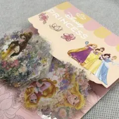 プリンセス　シール　キャラクター　ディズニー　ステッカー　大きめ　目印　撥水