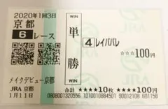 パントルナイーフ メイクデビュー新潟 他場単勝馬券 記念馬券 外れ