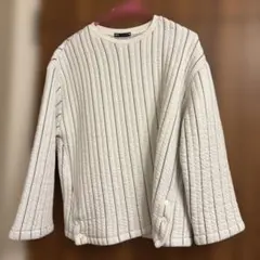 ZARA アイボリー キルティングトップス