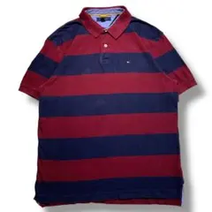 F366【即購入OK】TOMMY HILFIGER　ポロシャツ　2XL　ボルドー