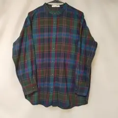 Chocol raffine グリーン チェックシャツ F