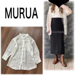 MURUA♡シャイニーシアーシャツ　オーバーシャツ