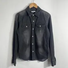 RALPH LAUREN ラルフローレン ベロア シルク混 ウエスタンシャツ 4