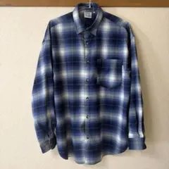 オンブレチェック シャードチェック　ネルシャツ　カートコバーン