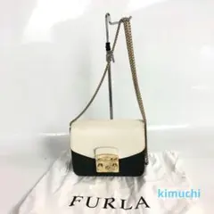 FURLA フルラ メトロポリス チェーン ショルダーバッグ ホワイト