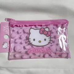 キティちゃん HELLO KITTY ラメポーチ ヒョウ柄 豹柄 クリアポーチ