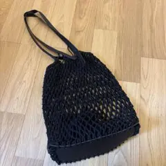 ZARA メッシュ トートバッグ ブラックのサムネイル