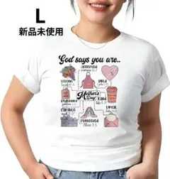 Tシャツ レディース 半袖 クルーネック Lサイズ 白 ホワイト　新品