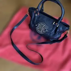 TORY BURCH アマンダ2way ブラックレザーショルダーバック