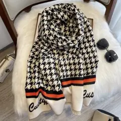 アイボリー❤️千鳥格子❤️チェック❤️ヴィンテージ❤️ 千鳥柄❤️ ストール